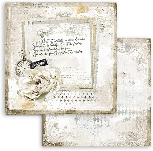 Miniatura 9 de STAMPERIA INTERNATIONAL, KFT Stamperia-Mini Scrapbooking Pad - Diario romántico, multicolor, 8 x 8 pulgadas, SBBS34