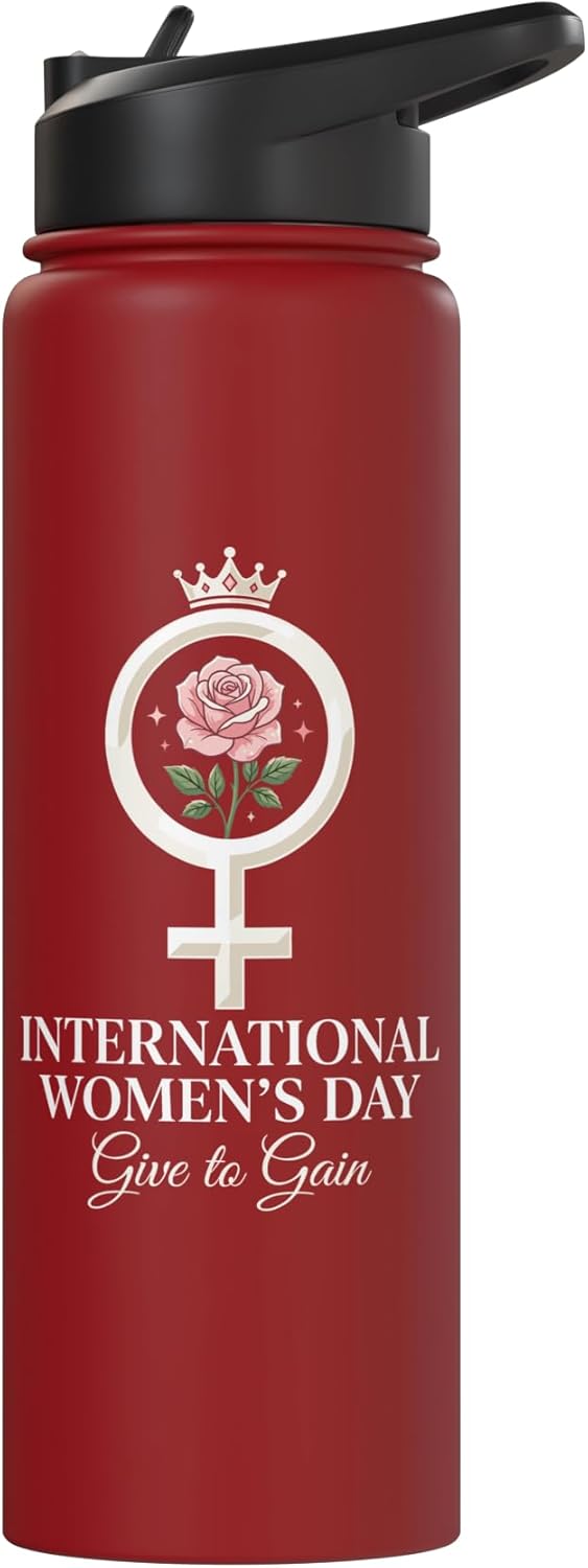March 8 Give to Gain International Women’s Day 2026 Stainless Steel Insulated Water Bottle - Image 3