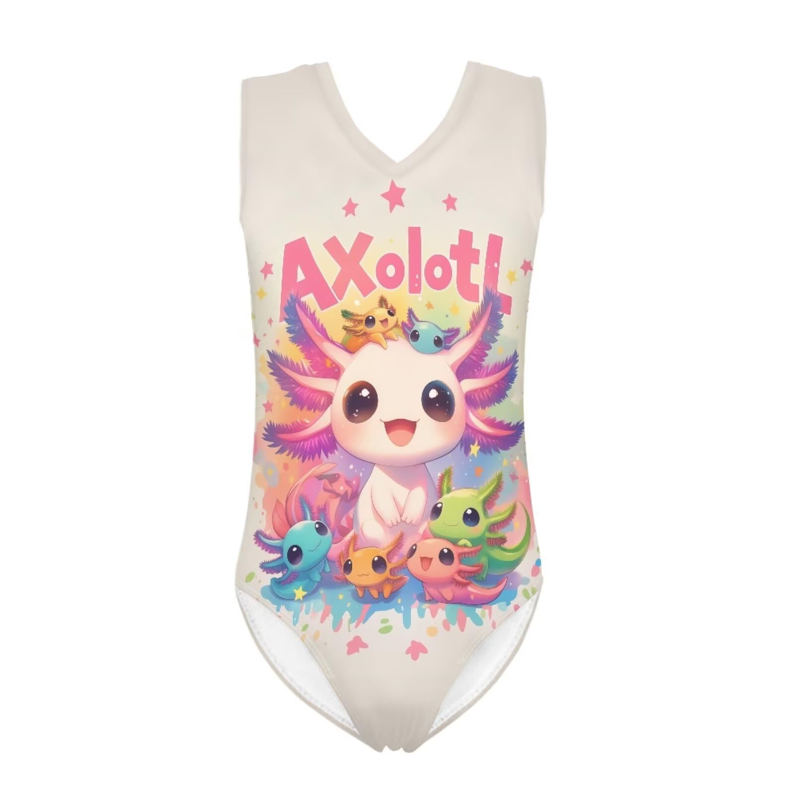 Girls Swimsuits Size 3-14 Kids Summer Sleeveless One Piece Bathing Suit Beach V-Neck