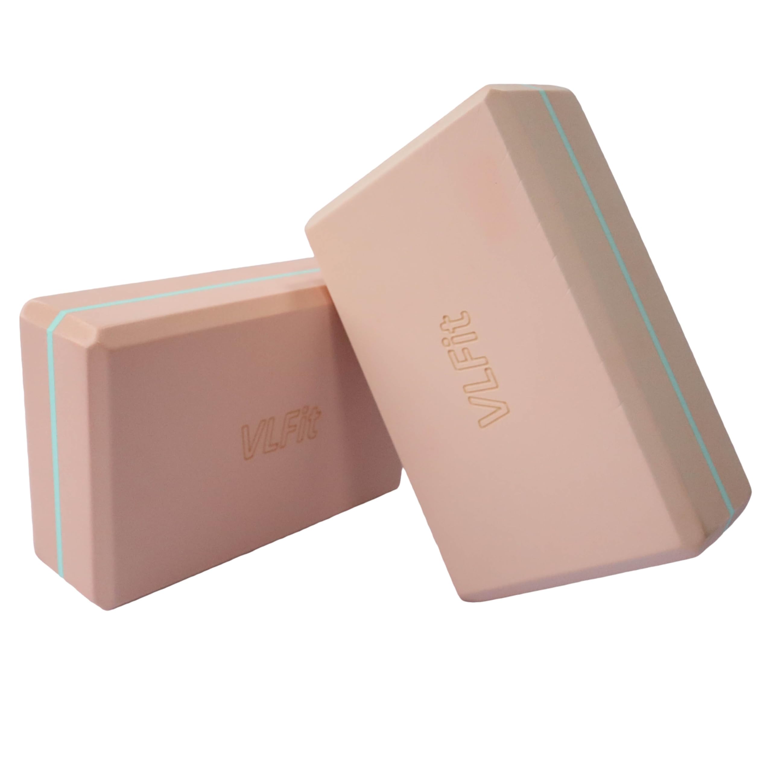 2 Yoga Block EVA Rosa – Antiscivolo, 15x22,5x7,5 Cm, Per Meditazione, Stretching E Pilates, Stabilità E Supporto