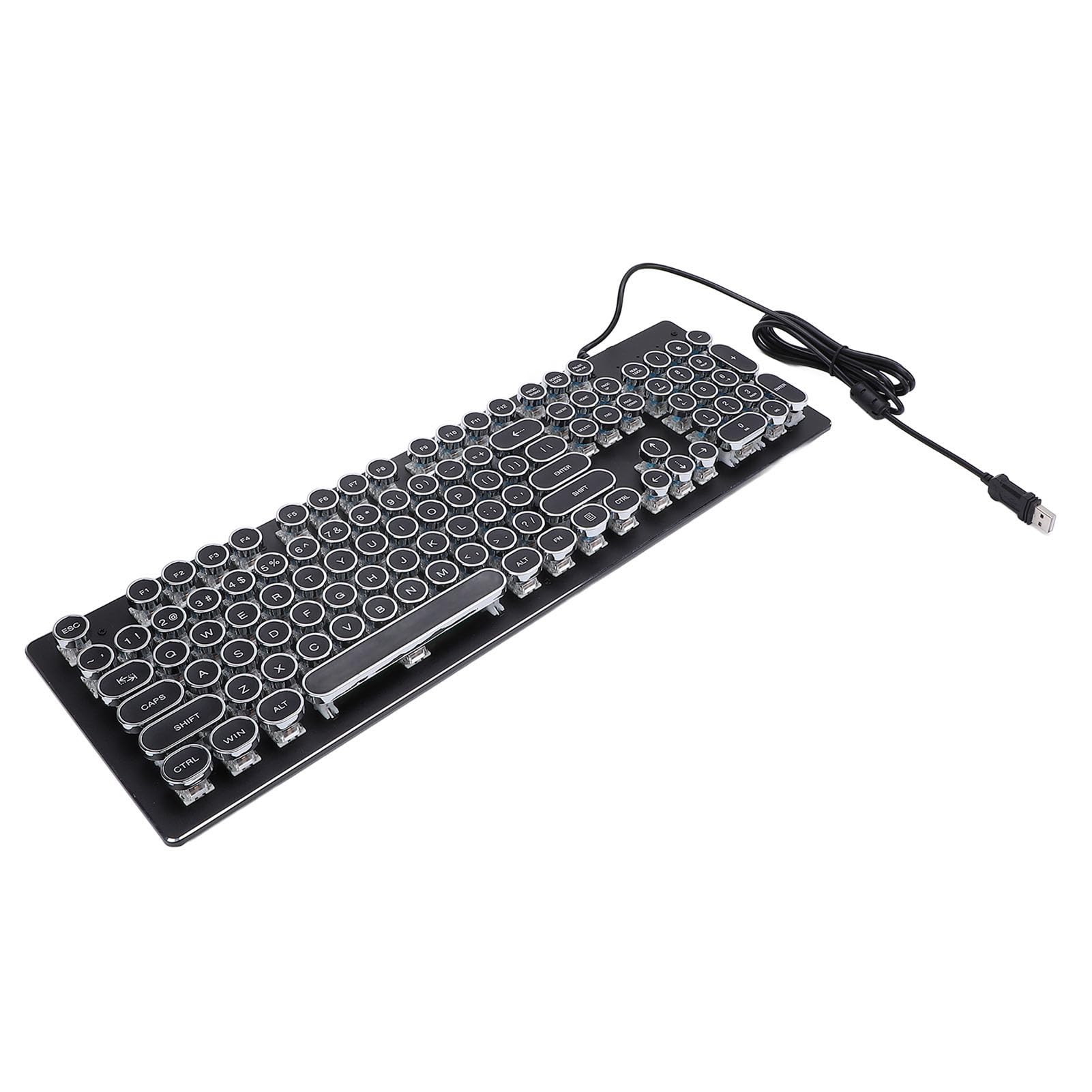 Generic Klawiatura do Gier, Przewodowa Klawiatura do Gier USB ze 104 Klawiszami do Komputera (BLACK)