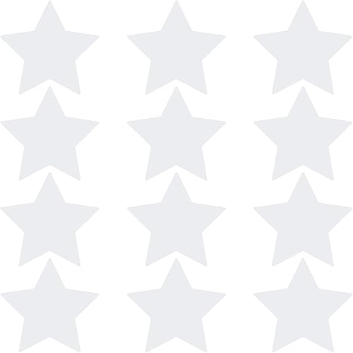 LiteMark Calcomanías adhesivas de estrella de 4 pulgadas con acabado mate extraíble, ideales para suelos, techos, paredes, portátiles y la mayoría
