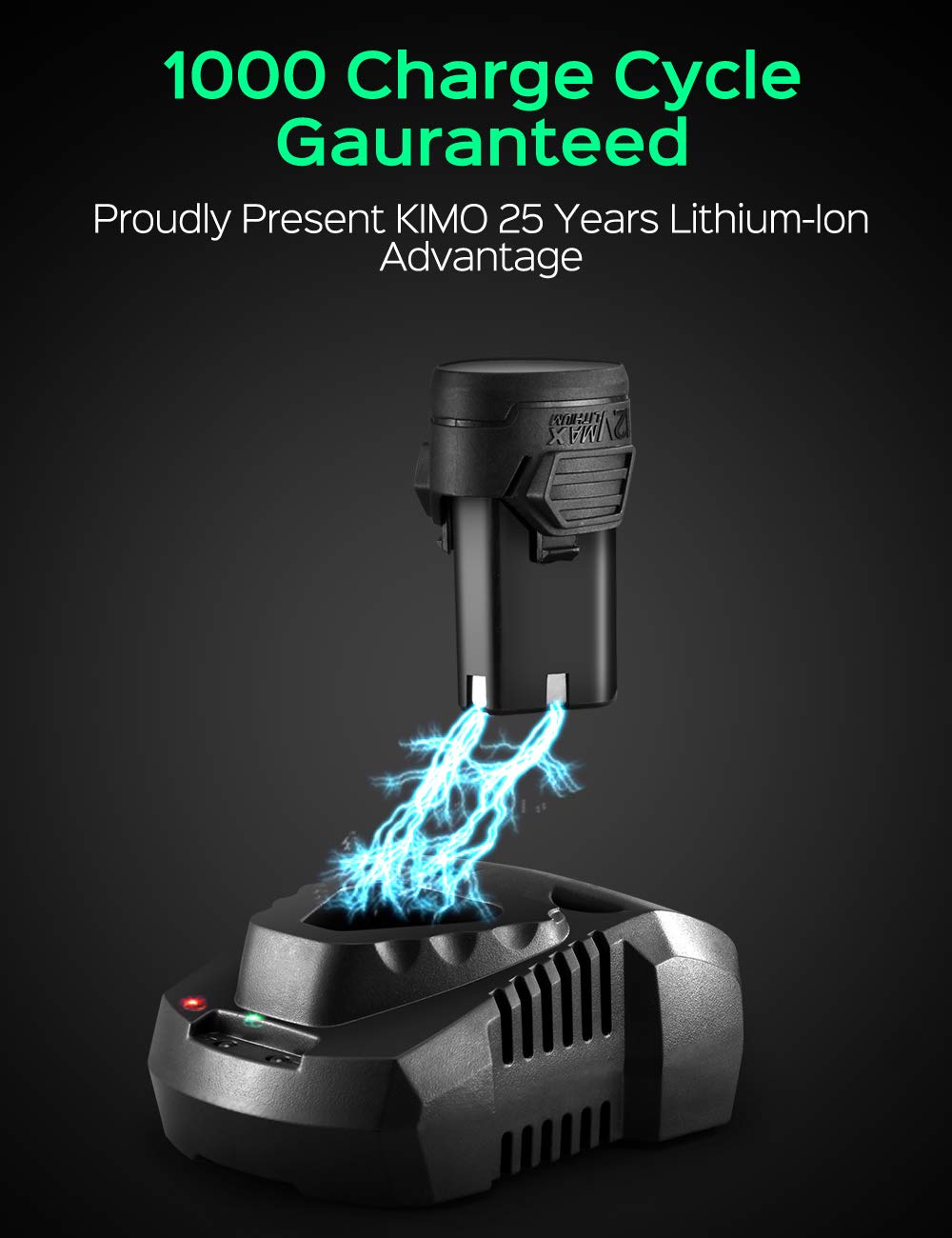 Buy KIMO Cordless Car Buffer Polisher Kit w/1 Hour Fast Charger, 5