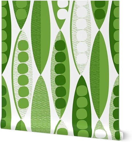Spoonflower Papel tapiz para despegar y pegar - Pod Mod Modern Green Mid Century Vegetal Papel pintado extraíble personalizado Spoonflower Papel tapiz para despegar y pegar - Pod Mod Modern Green Mid Century Vegetal Papel pintado extraíble personalizado