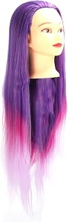 Semme Mannequin for Hairdressing Practice Gradient Color High Temperature Synthetic Hair Ideal for Hair Styling Braiding Training