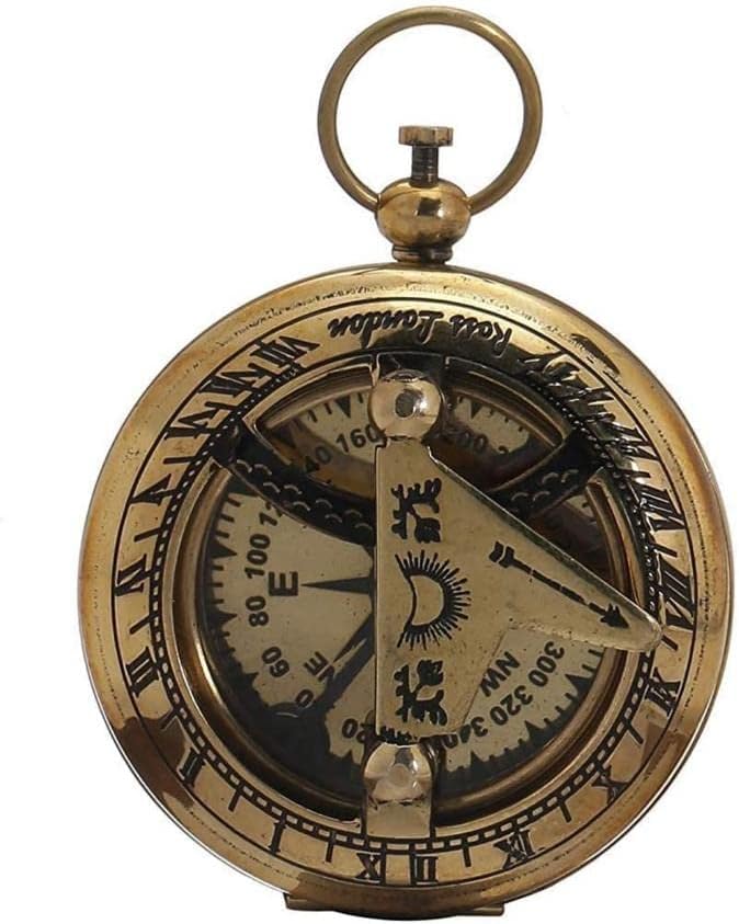Antique Brass Compass Golden Compass Vintage Look Sundial Compass Nautical Navigation Marine Maritime Magnetic Compass Collectible Gift Item By SIAN1.