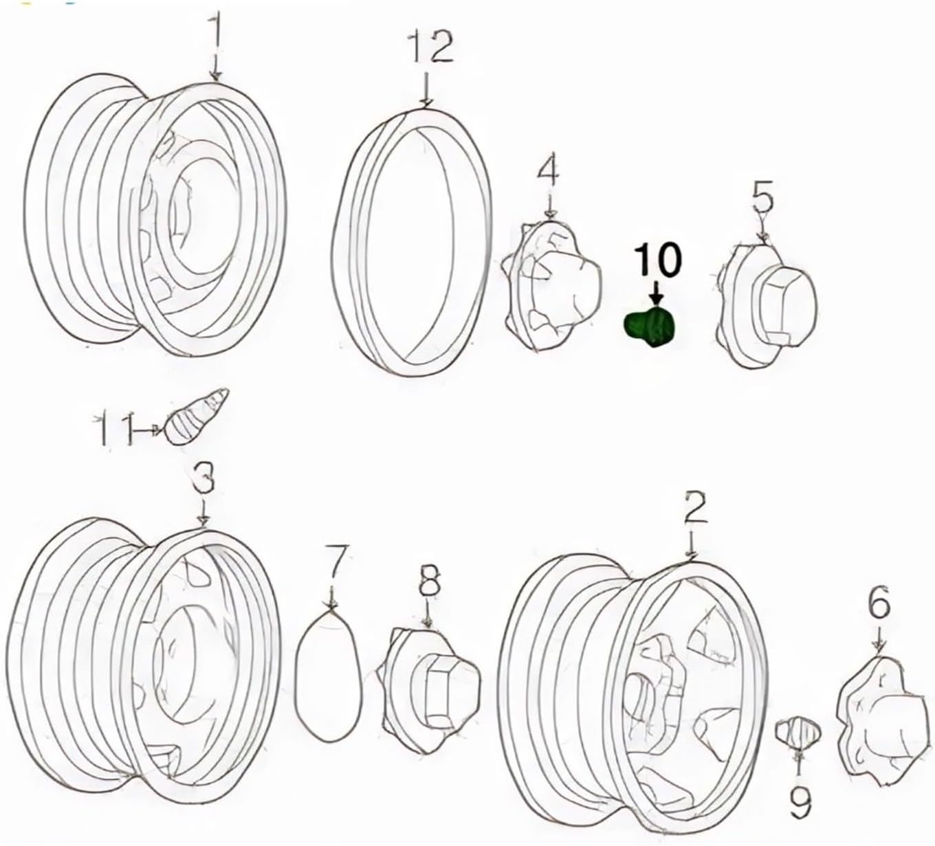 20pcs OE#15646250 15661036 / Lug Nut Cap Compatible Jimmy Sonama S10 Blazer
