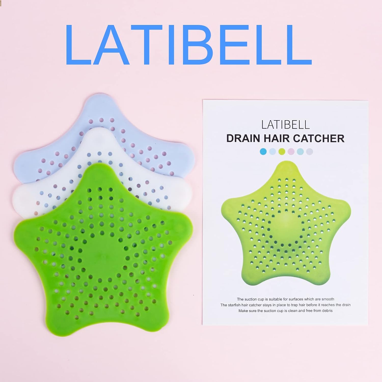 3 Pcs Silicone Drain Hair Catcher, Kitchen Sink Strainer - Bathroom Shower Sink Stopper - Drain Cover Hair Trap, Filter for Kitchen Bathroom Tub