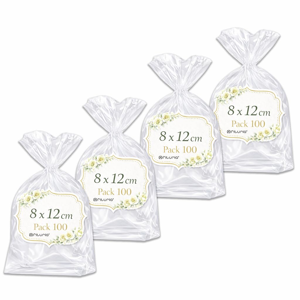 Ofituria Bolsas Celofán Transparente 10 x 15 cm, Bolsas Transparentes para Chuches y Regalos – Bolsas Plastico Transparente para Cumpleaños Infantiles, Galletas y Detalles, 1 Pack (100 Bolsas) — view 29