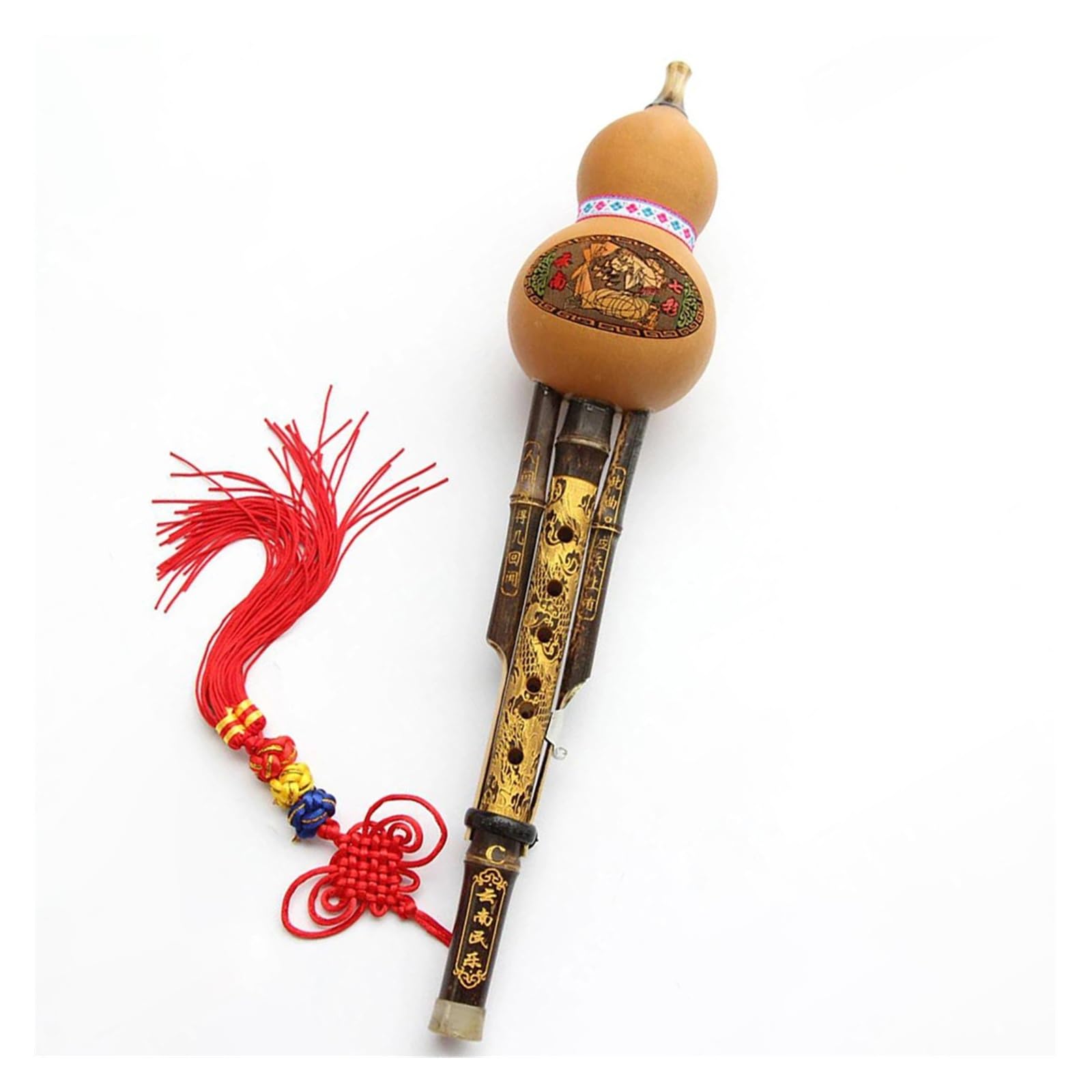 Flauta De Cucurbitáceas De Bambú Púrpura Hulusi Hecha A Mano China Instrumento Étnico C Clave Hulusi Para Principiantes Hulusi Profesional