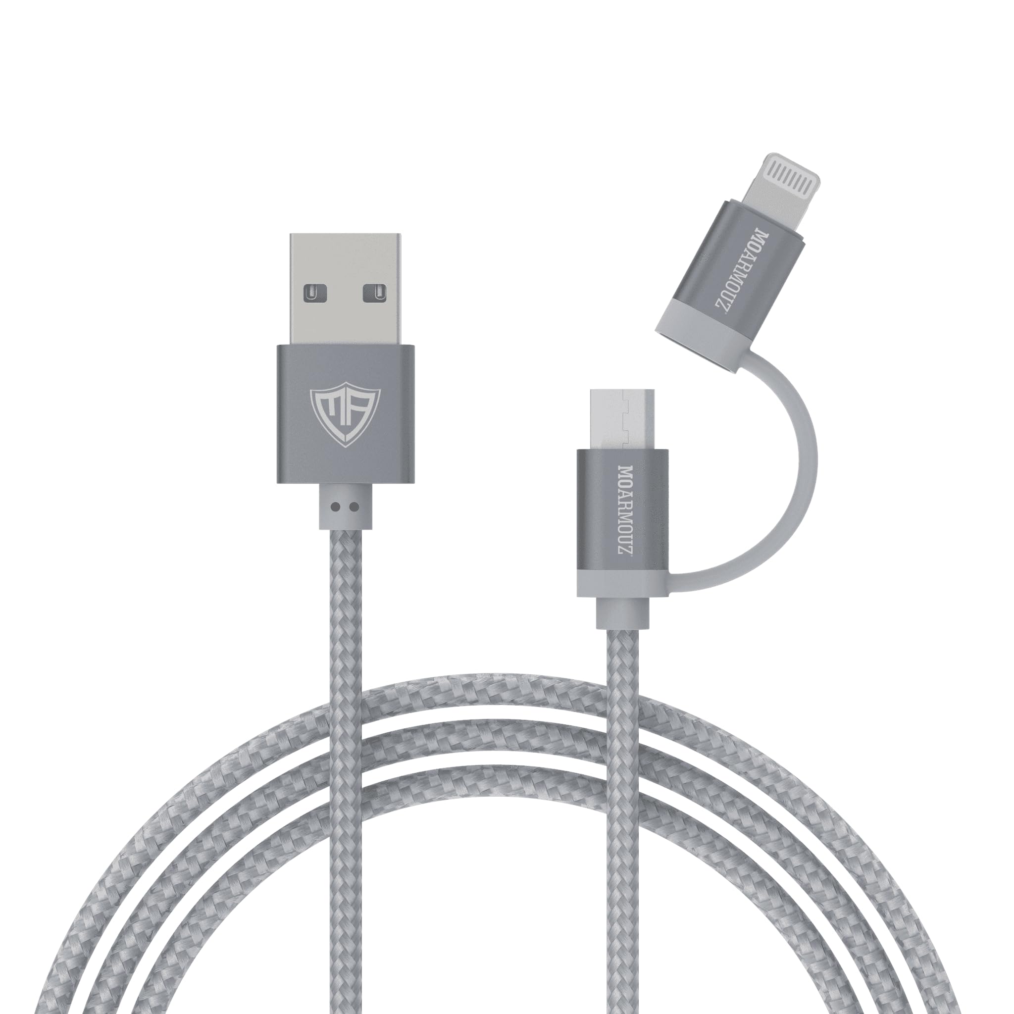 MoArmouz - 2 in 1 Dual Lightning and Micro USB Cable - 3ft, 1M (Grey) (B01N6BKM2T) Amazon Price History, Amazon Price Tracker
