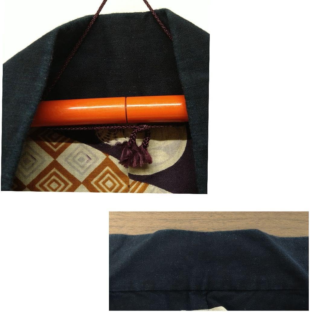 A728 はんてん半纏ハッピ 職人仕事着 藍染裏地付 状態良好