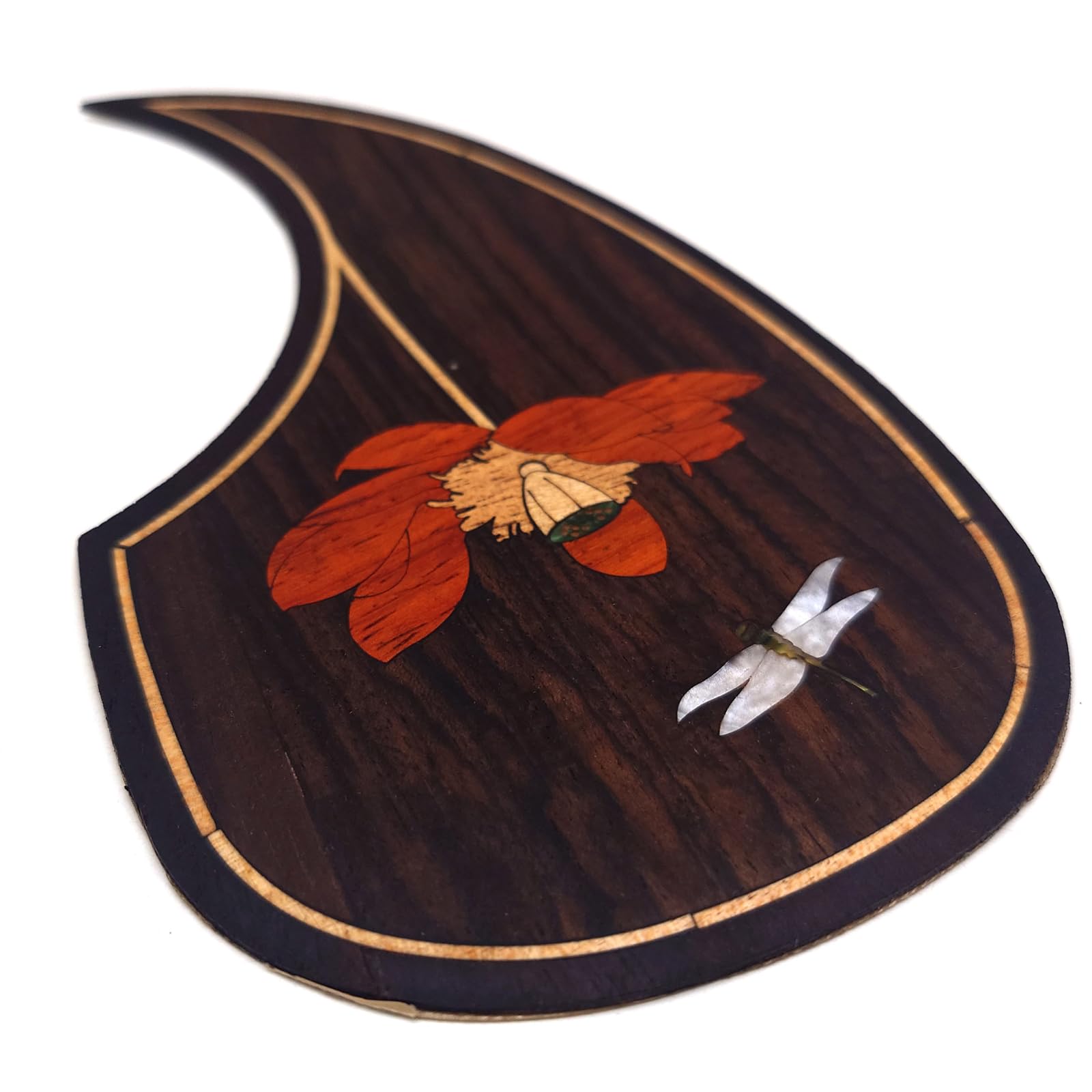 Guitar Pick Guard, Battipenna in abalone in palissandro autoadesivo for Chitarre acustiche folk D-45 Taylor(10)