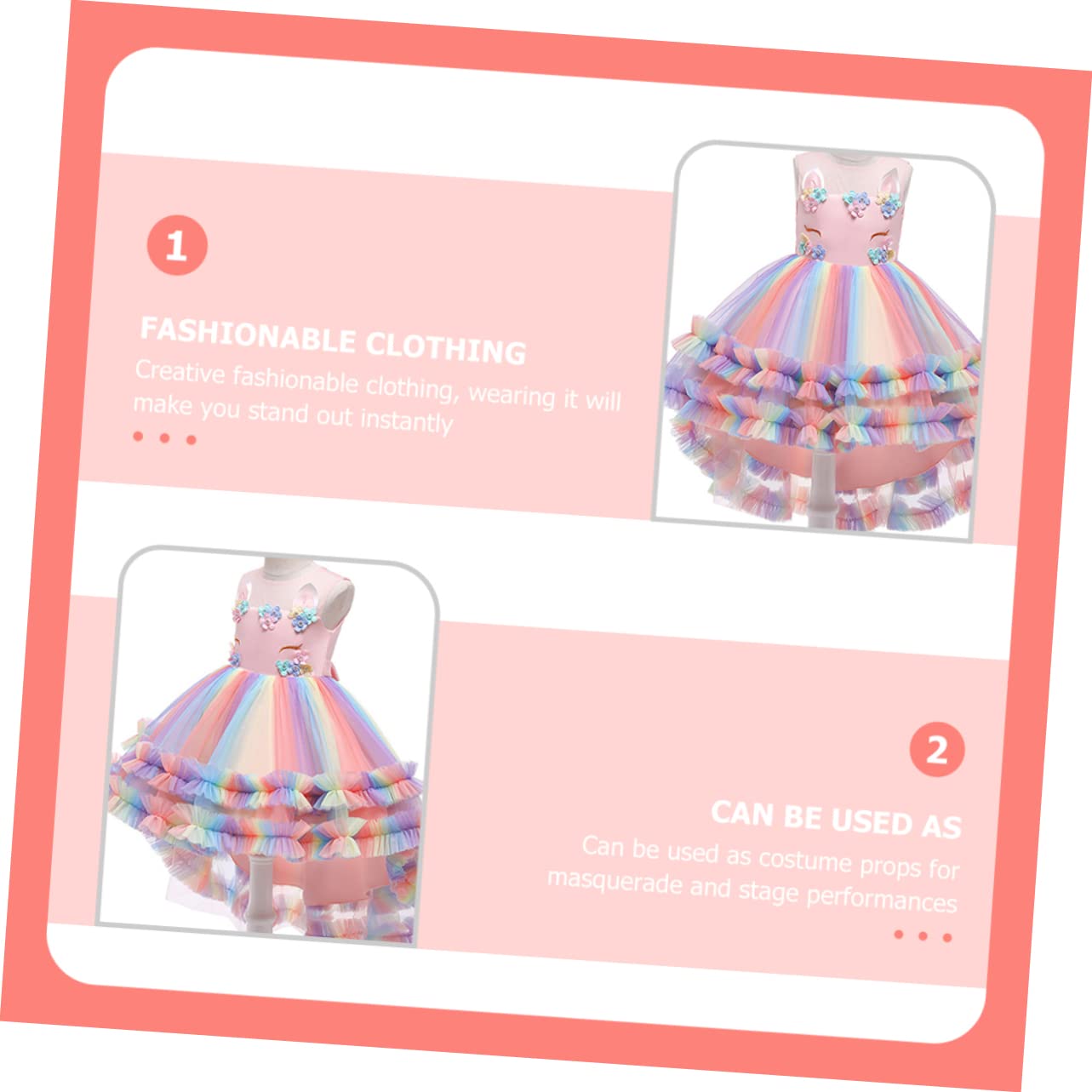 1pezzi Gonna Tulle Per Bambine Con Design Unicorno Costume Cosplay Per Feste e Occasioni Speciali Per Compleanni e Spettacoli