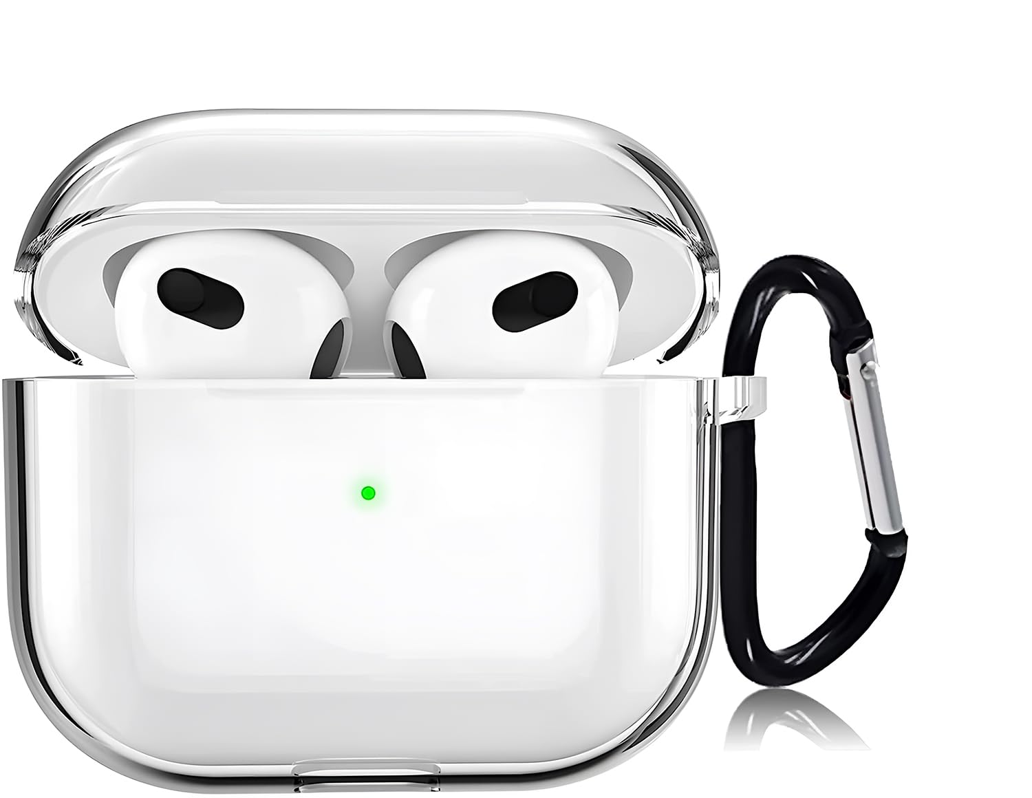 Minesk Airpods 4 ile Uyumlu Şeffaf Cyrstal Clear Ultra Berrak Silikon Kılıf - Alt Üst Ayrı (Airpods 4)