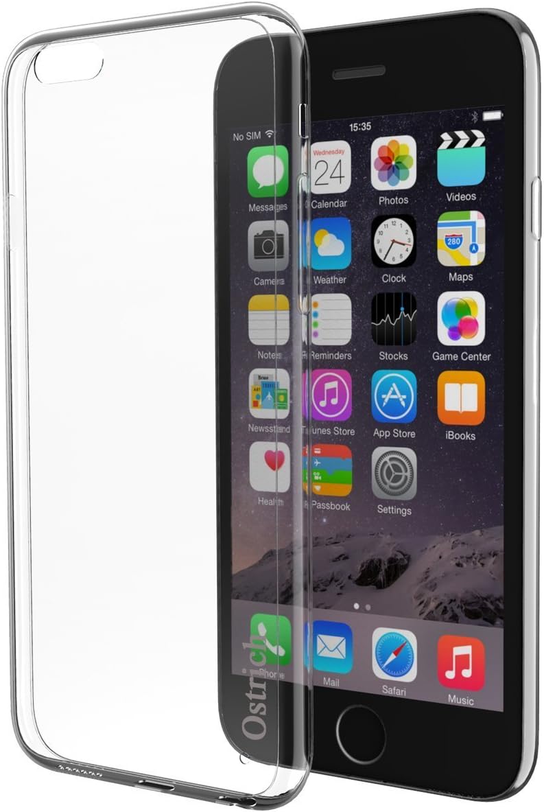 Ostrich Seamless Integrated Shock-Absorbing Bumper and Ultra Clear Back Panel Protective Cover for Apple iPhone 6 Plus - Retail Packaging