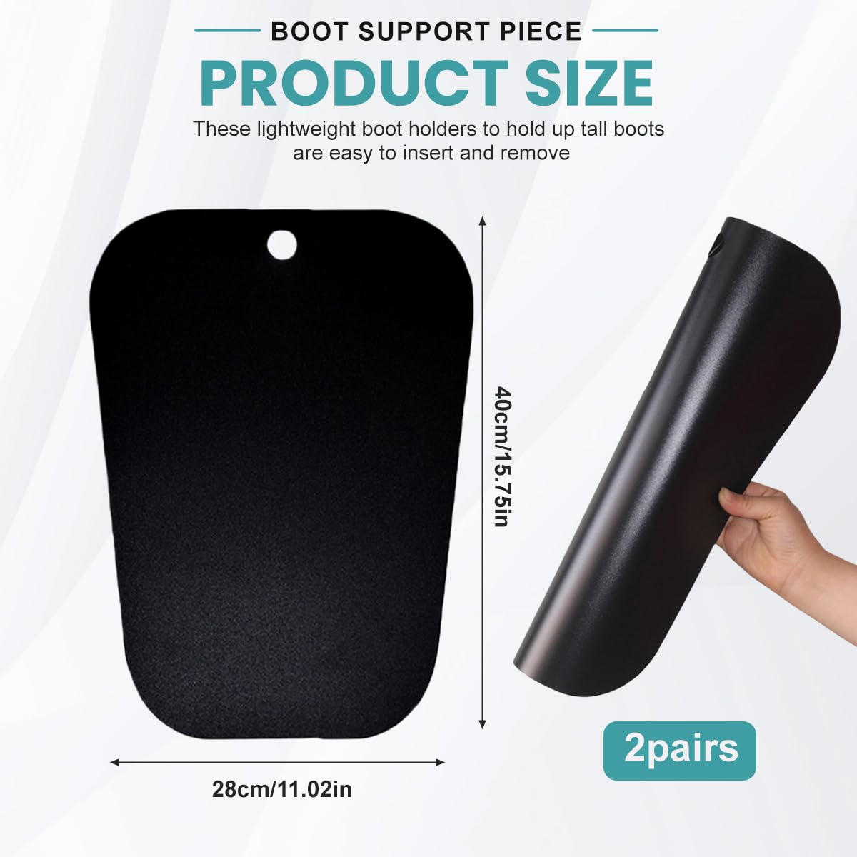 Happyupcity 2 pares de plástico negro para mujer, forma de árboles de arranque, insertos de forma, soporte automático largo, herramienta de modelado, árboles de zapatos