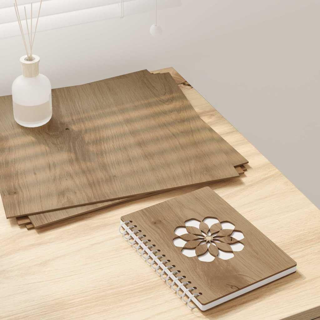Lot de 50 plaques décoratives en chêne Artisan - 30 x 30 x 0,27 cm - Panneaux en bois pour décoration moderne - Panneaux rectangulaires en bois avec surface lisse - Facile à couper et à nettoyer