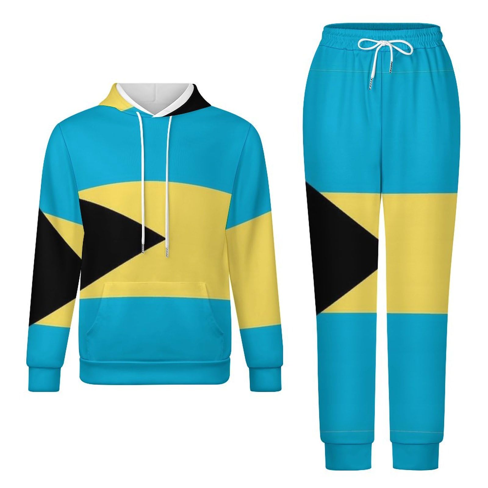Tuta Da Donna Set Completo Da Salotto Set Da 2 Pezzi Tute Da Uomo Con Bandiera Delle Bahamas Manica Lunga Abbigliamento Sportivo Unisex Moda Casual Tuta Da Ginnastica Autunno Inverno