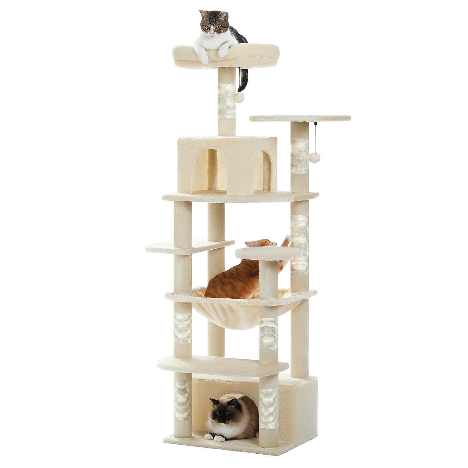Amazon | PETEPELA(ぺテぺラ) キャットタワー スリム 猫タワー 大型猫