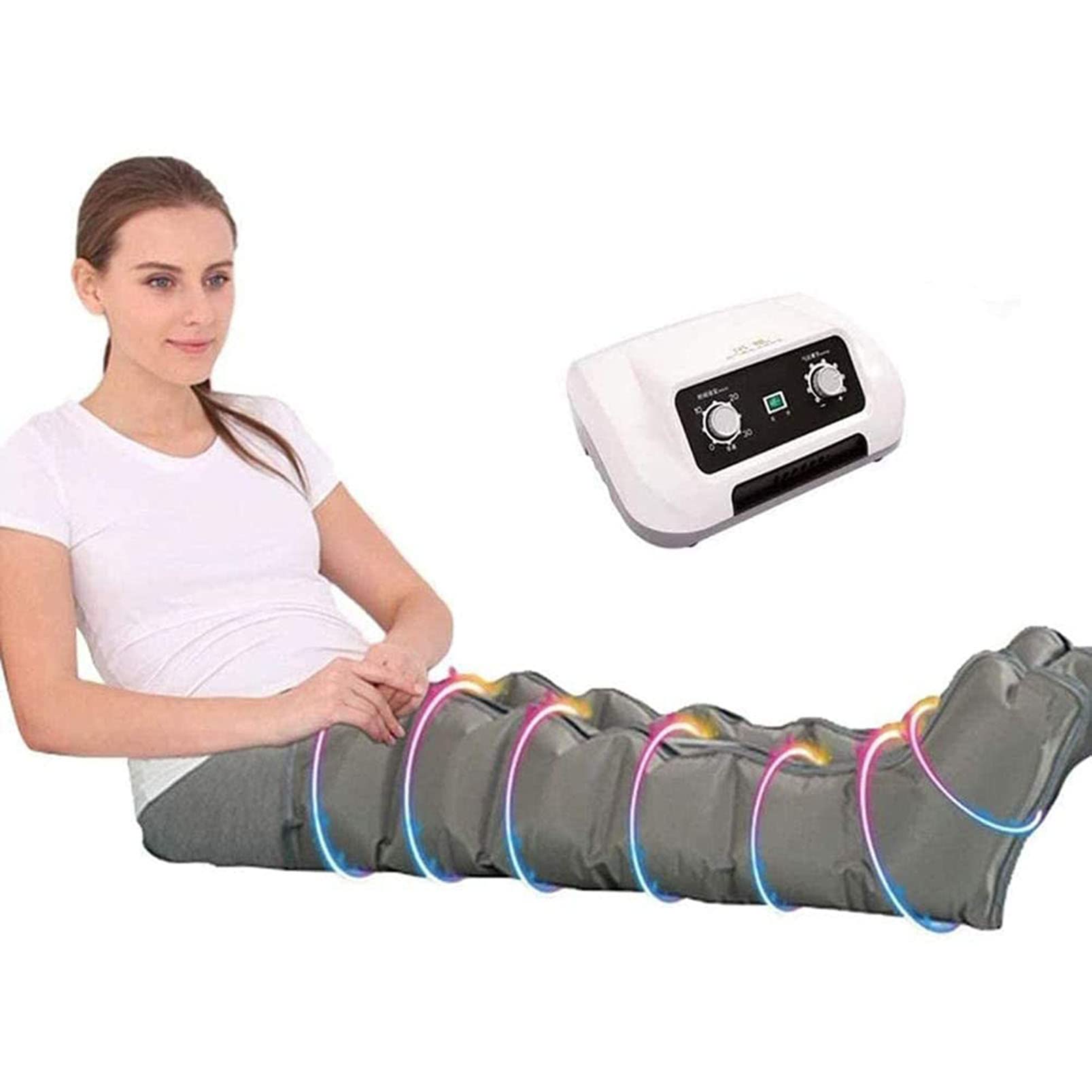 Beinmassagegerät Elektrisch Luftdruck Beinmassagegerät Beinmassagegerät mit Lymphdrainage für die Durchblutung Beinbänder Beinmassage Maschine für Füße Knöchel Waden Schmerzen