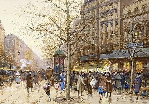 Image sur Toile Paris Galien Laloue Impression Haute Définition Style Nordique
