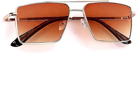 EYELAND Retro Aviator Sunglasses |Premium Glass Lens Flat Metal Sun Glasses Anti Glare &amp; UV 400 filtering Goggles Frame Me...