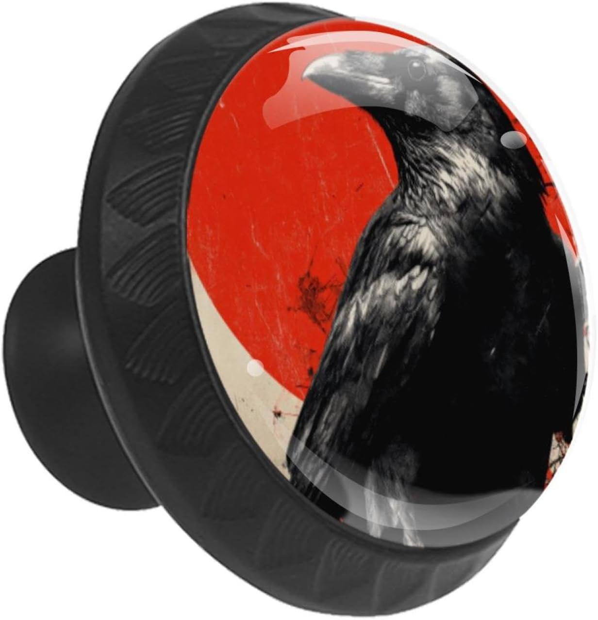 Black Crow (11) Pattern Drawer Knobs, Sturdy Furniture Knobs for Cupboard Wardrobe Dresser