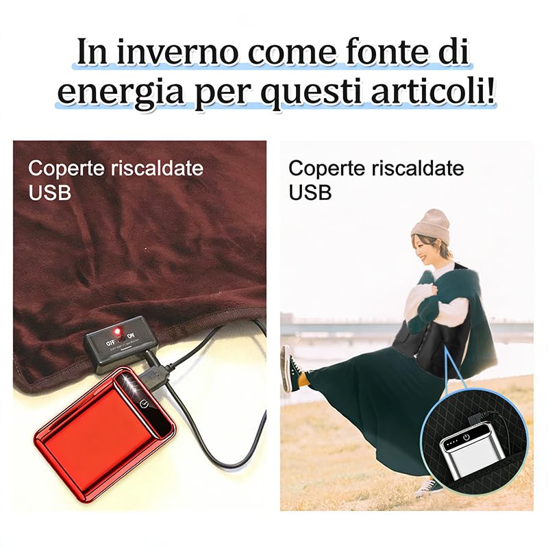 Power Bank 10000mAh: Ricarica rapida tripla, display LCD, compatto e sicuro. Perfetto in movimento.(oro rosa)
