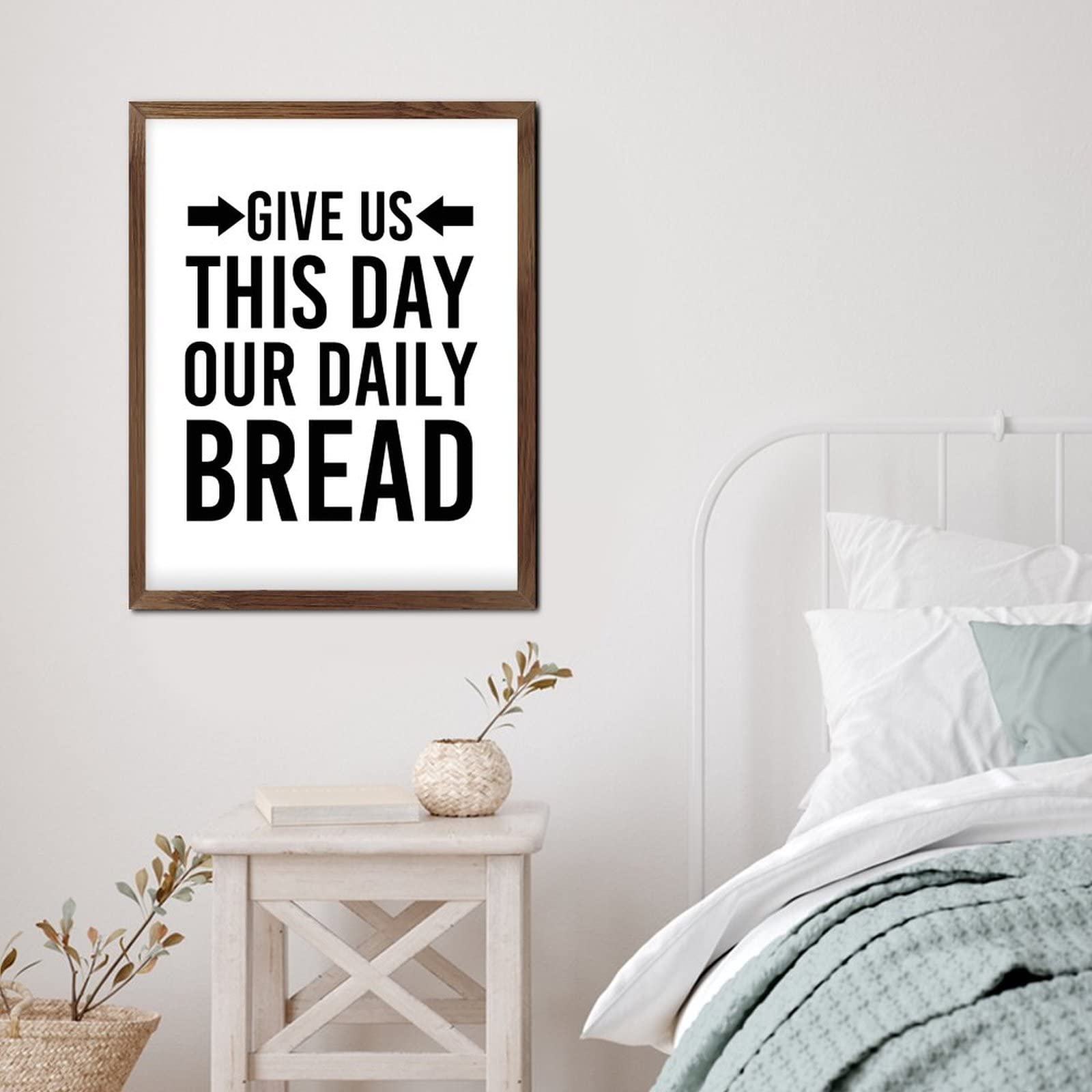 Give us this day our daily bread CANVAS Farmhouse Sign Dining Room
