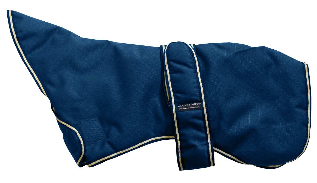 Outhwaite Padded Navy Bluehound Dog Coat, 22-Inch, Navy Blue