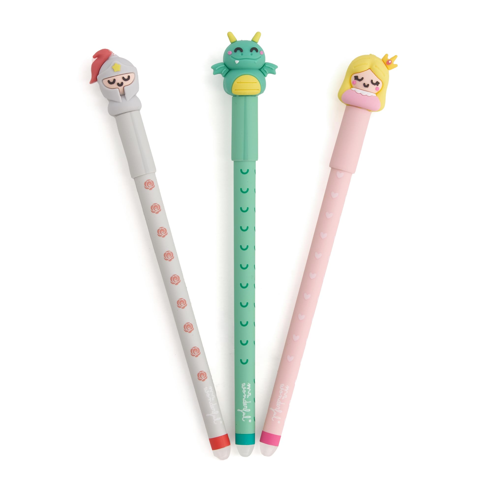 Mr. Wonderful - Set of 3 erasable pens to write memorable stories - Related to St. George's Feast Day Book Day
