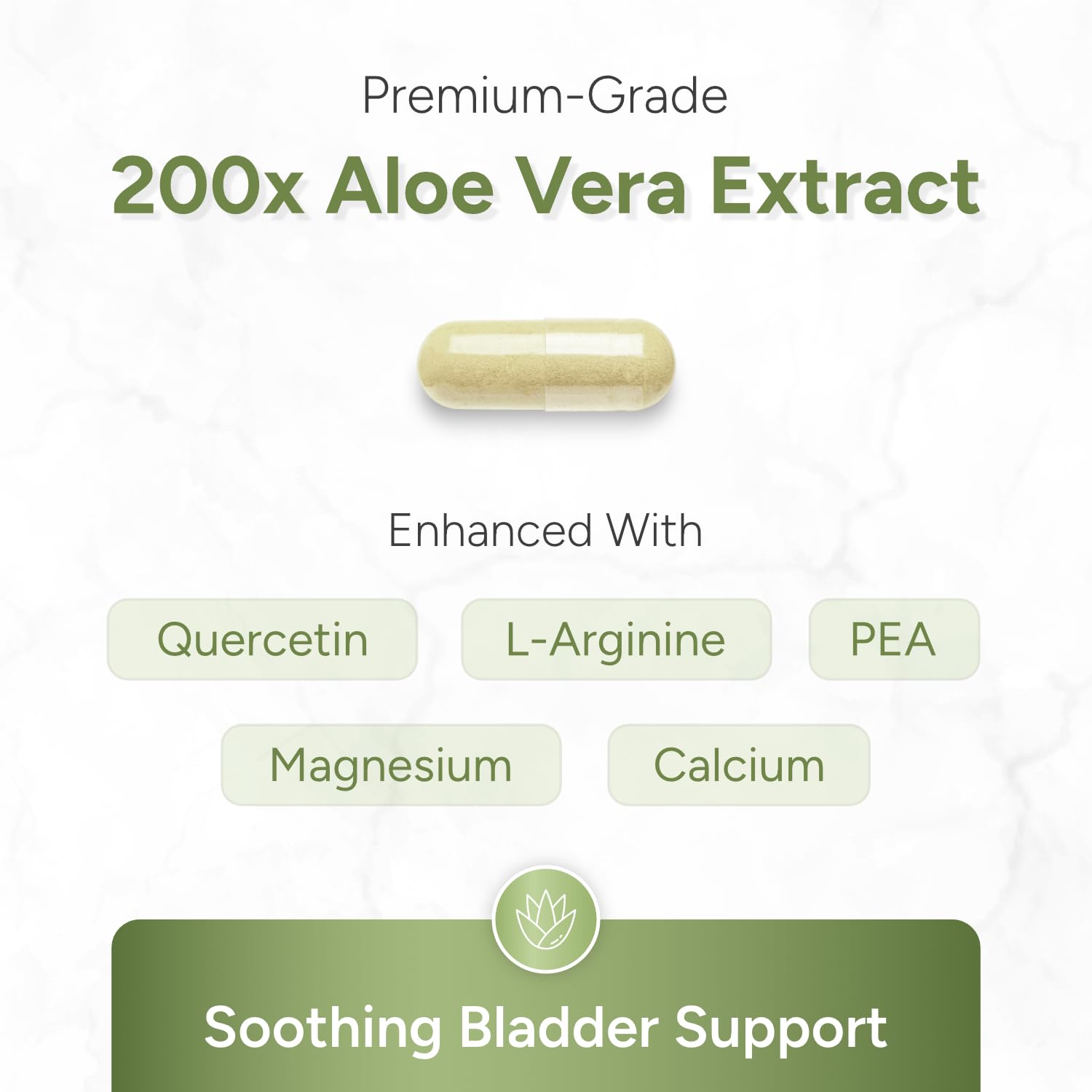 Bladder Support & Pelvic Wellness Supplement with Organic Aloe Vera – Maximum Strength Formula with Quercetin, Pea & L-Arginine for Urinary Comfort – USA Manufactured (90 Capsules) — Amazon image 3