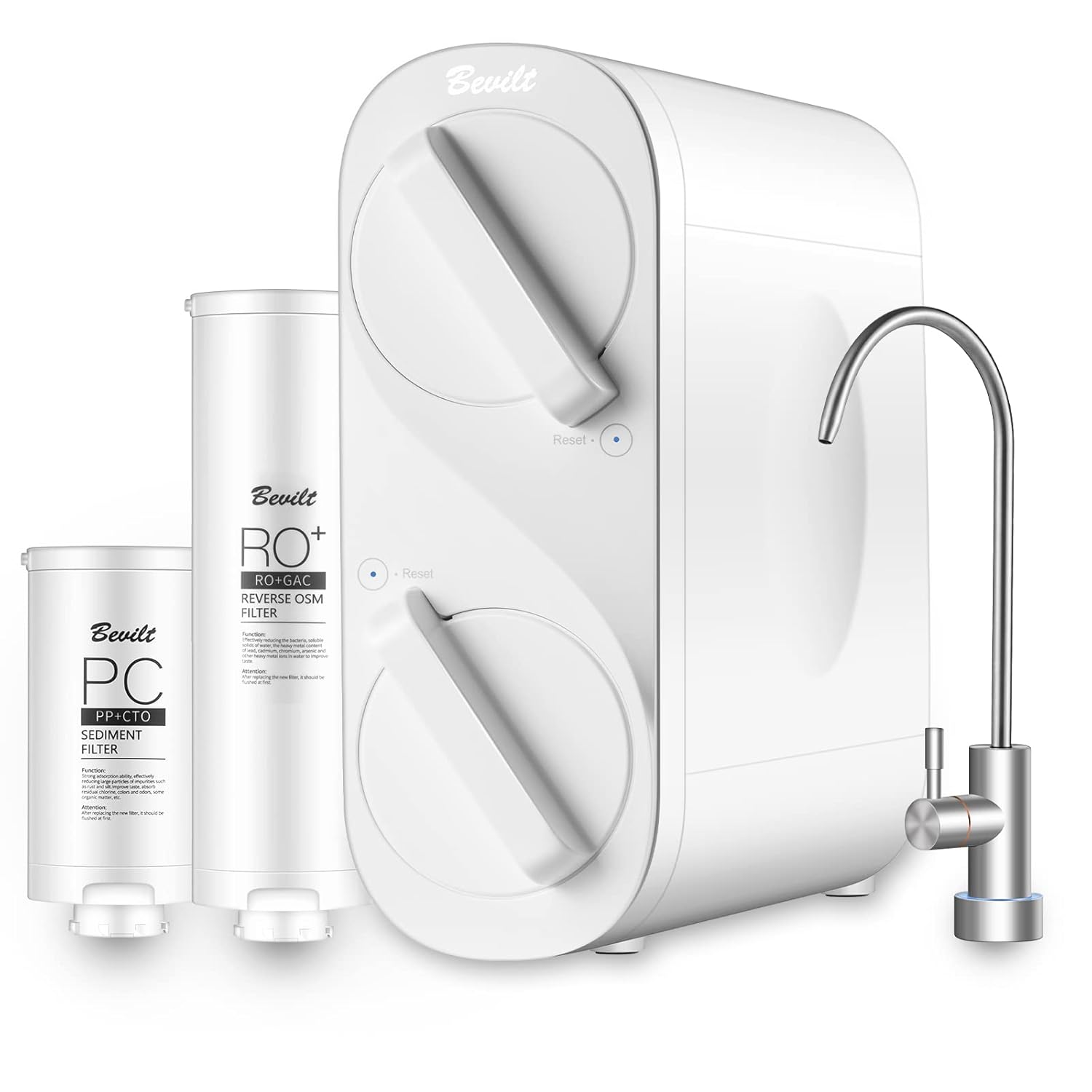 Bevilt Reverse Osmosis RO Water Filtration System,800 GPD Fast Flow