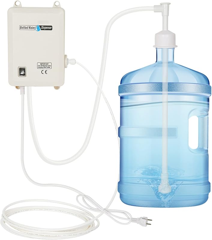 Sistema de bomba de agua potable embotellada de un solo tubo de potencia de 25 W, dispensador de agua embotellada, bomba de agua eléctrica de flujo de 2 l para botella de agua de 5 galones para café, refrigeradores, máquina de hielo, grifo