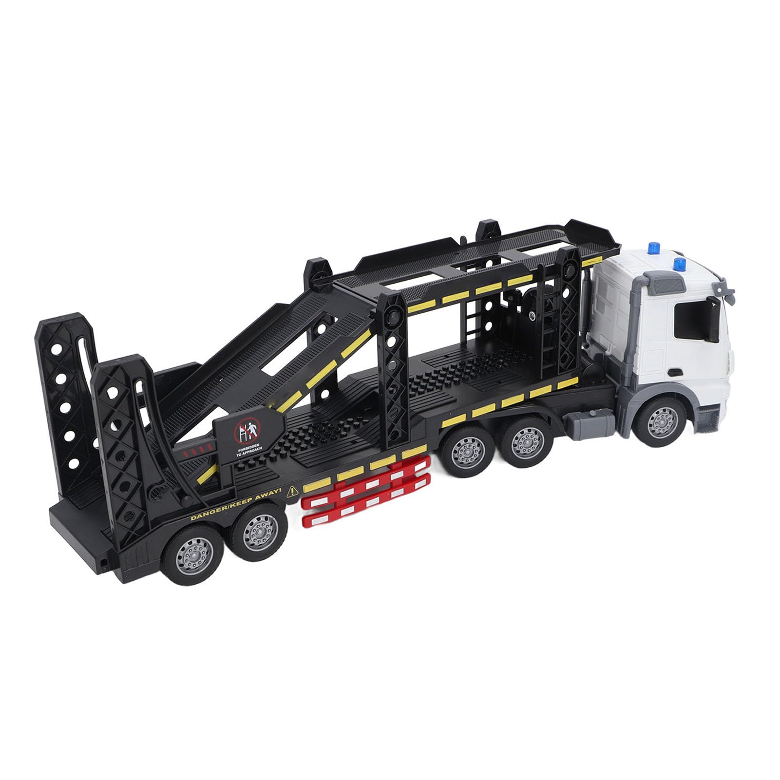 Qudinip RC Transporter Truck, Remote Control Toy Car with Detachable Trailer Light Sound USB Rechargeable, for Kids Boys Girls