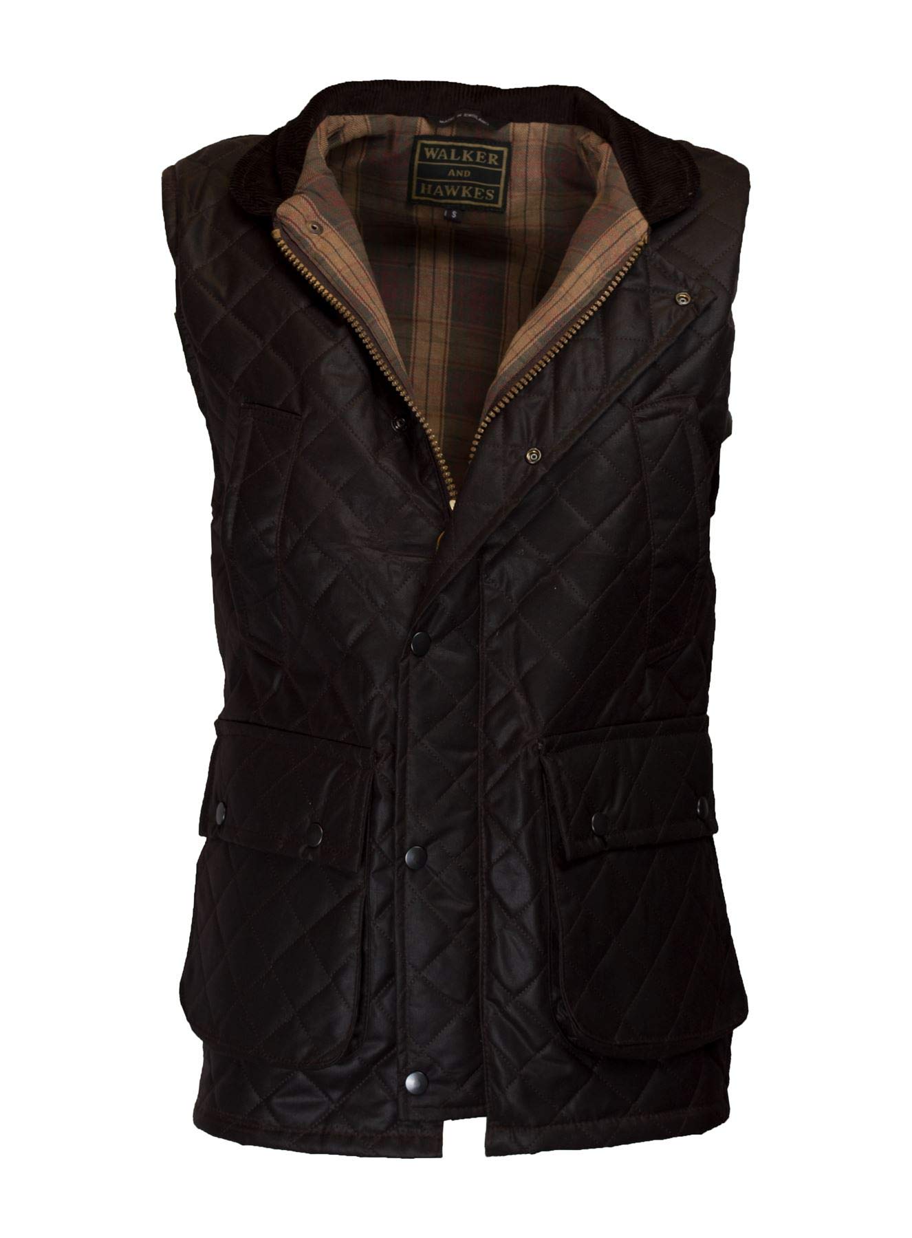 Walker and Hawkes - Lincoln - Chaleco Acolchado con Rombos encerados para Hombre