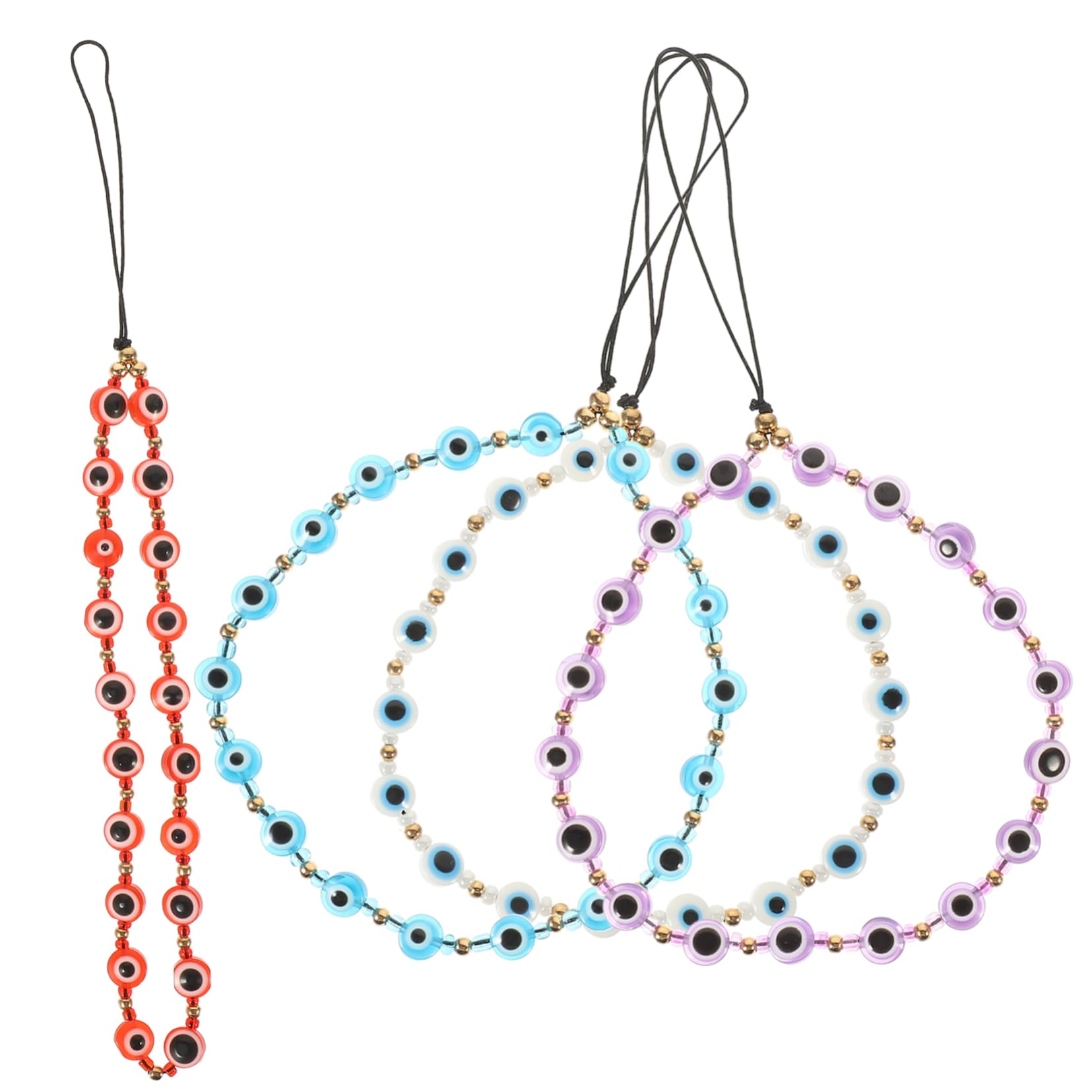 DOITOOL Teufelsauge Perlen Handy Lanyard Handykette Handyanhänger Reize Lanyard-handgelenk Handy Kettenhalter Telefon Lanyard Handgelenk Handgelenkstütze Ring Harz