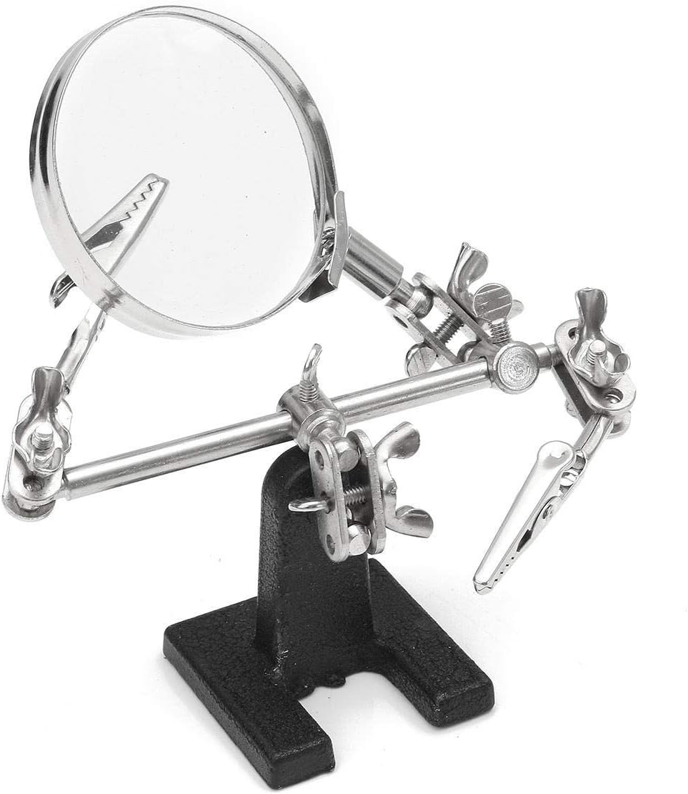 DIY Hands Free Magnifier Helping Hand Magnifying Glass Electrical Circuits Hobby Welding