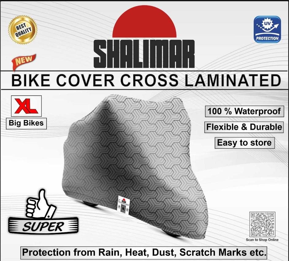 Shalimar Cross Laminated Universal Cover for Bike Super XL (Silver Black) - Image 6 thumbnail