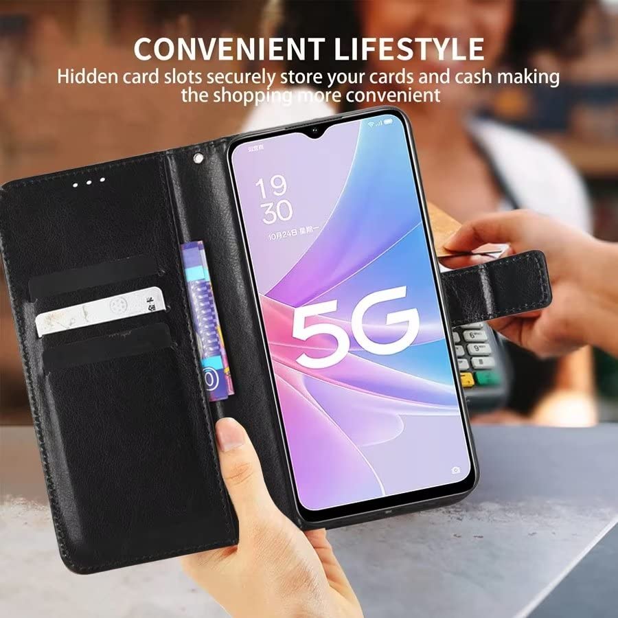 MOJIA Cover per Doogee Note 56X / Note 56X Pro, PU Custodia Antiurto Resistente ai Graffi, Custodia Flip Portafoglio per Telefono con Supporto e Slot per Schede. Marrone