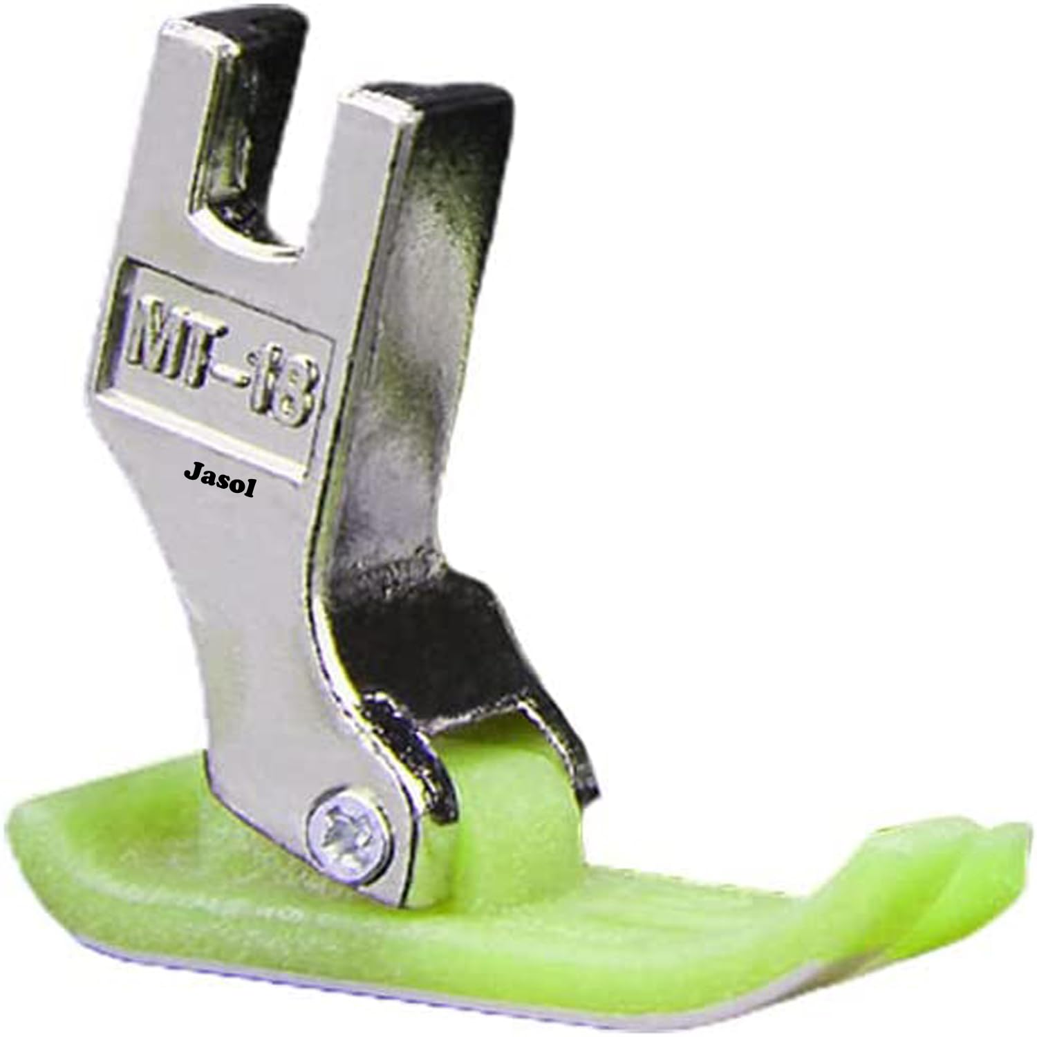 Jasol 2 Pic Non-Stick Sewing Presser Foot Industrial Needle Machines Steel PVC MT-18 Teflon Pressure Foot White & Yellow — Amazon image 3