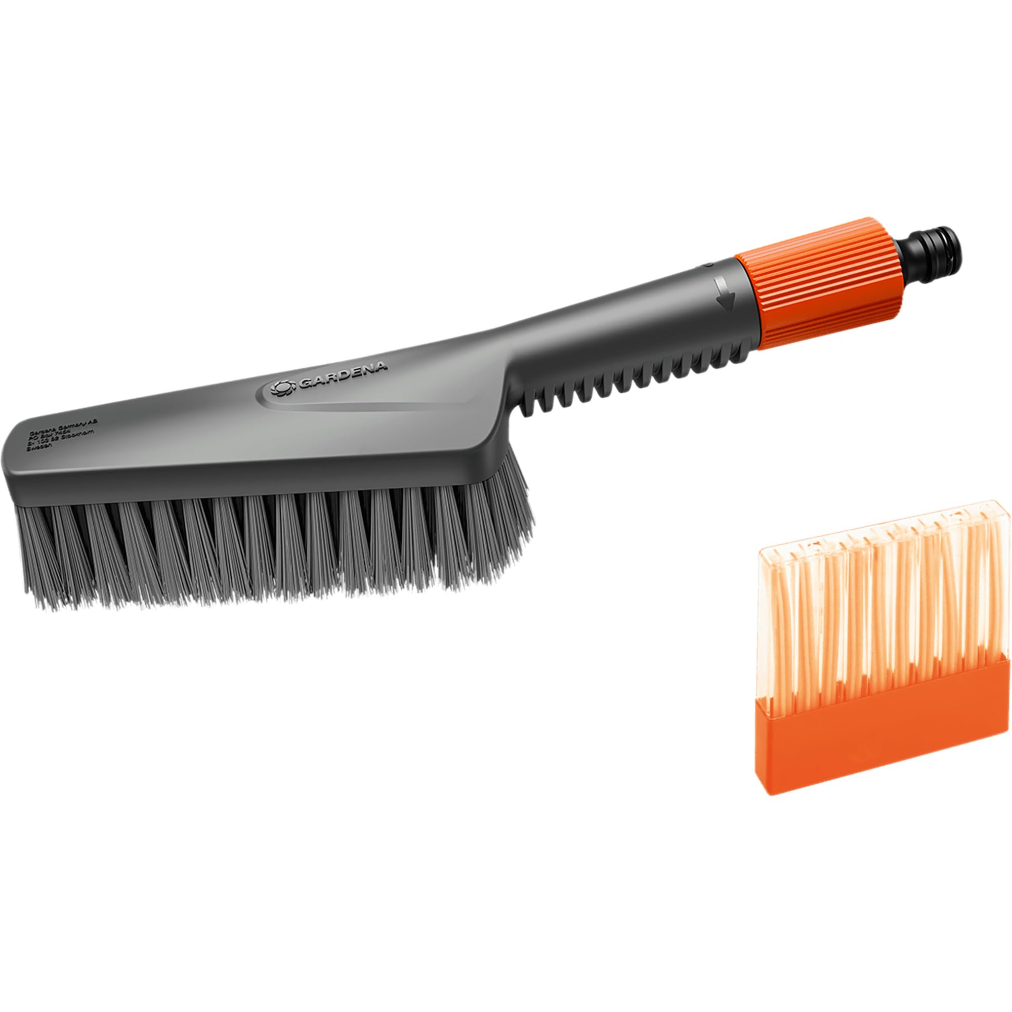 Gardena Cleansystem Juego de Lavado con Cepillo de Mano M Suave: para superficies pequeñas y delicadas, con flujo regulable, incl. barritas de champú para una limpieza eficaz (18863-20)