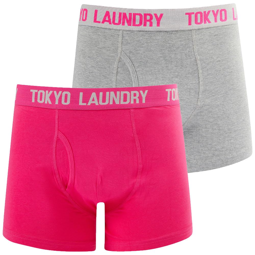 Tokyo Laundry Men's 2 Pack Gift Box Stretch Cotton Boxer Shorts Set