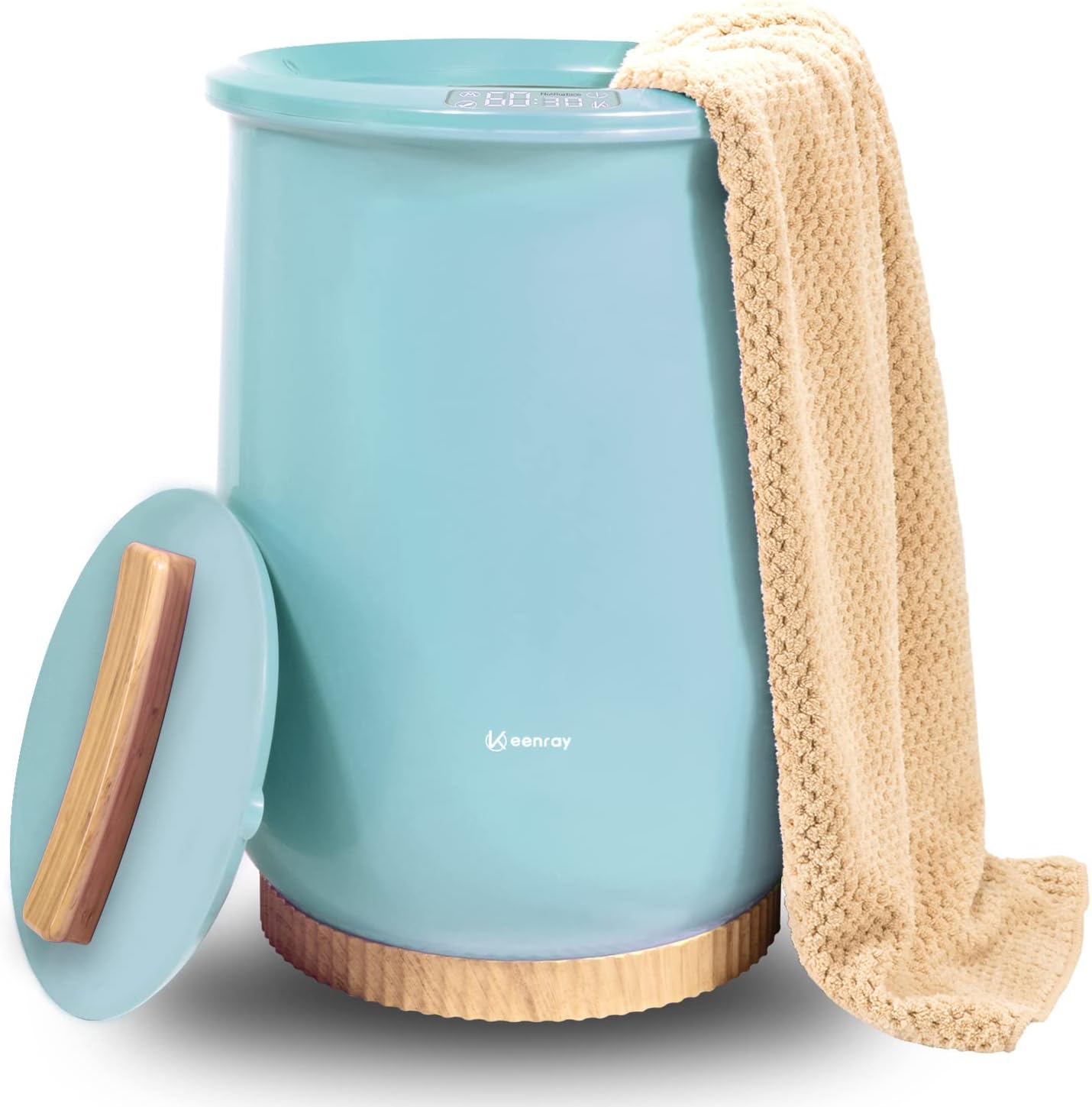 Luxury Bucket Towel Warmer – Fits 2 Oversized Towels, Bathrobes, Blankets & PJs