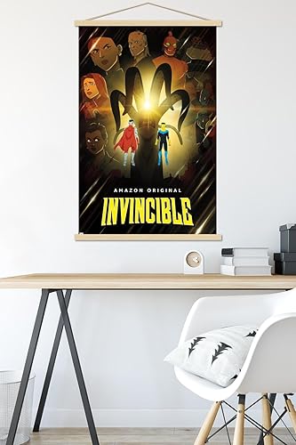 Miniatura 5 de Trends International Invincible - Póster de pared dorado de una hoja, 22.37 x 34.00 pulgadas, paquete de impresión premium y colgador de madera de