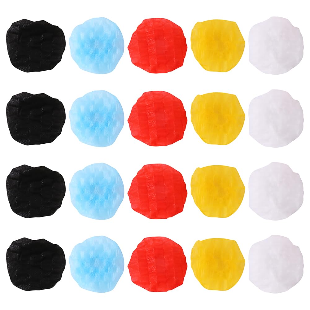 UUYYEO 100 Pcs Fabric Hygienic Microphone Covers Sleeves Colorful Coloured Mic Covers Portable Mic Windscreen Handheld Microphone Protectors Stage Microphone Shields
