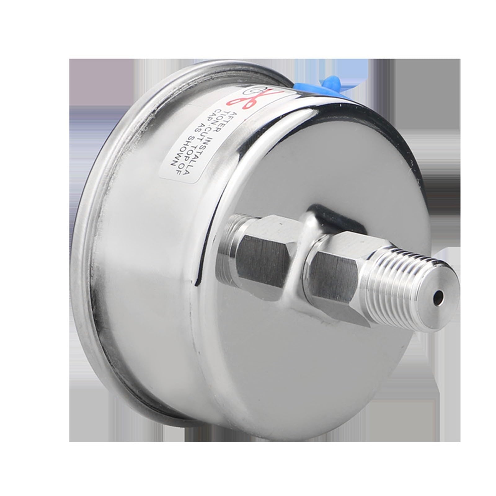 Manómetro de presión de Acero Inoxidable de 40 mm con conexión Trasera de 1 a 0 a 400 Bar para Agua, Gas, Aire, Aceite, hidráulico (Color: BSP(G) 1-8, tamaño: 0-10 Bar)