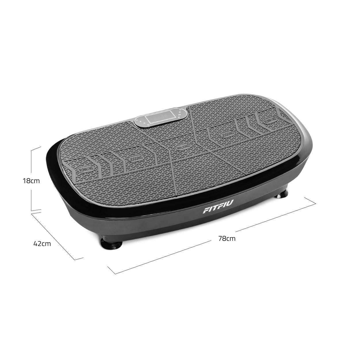 FITFIU Fitness PV-200 - Plataforma Vibratoria 3D, con movimiento en 3 planos, 500 W + 500 W, 180 velocidades, 5 programas predeterminados, 2 cuerdas elásticas y mando, peso máx 150 kgt