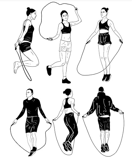 Miniatura 4 de Cuerda de saltar, Jumprope, cuerda de salto de plástico ajustable, ejercicios aeróbicos de fitness, resistencia de entrenamiento de velocidad, para